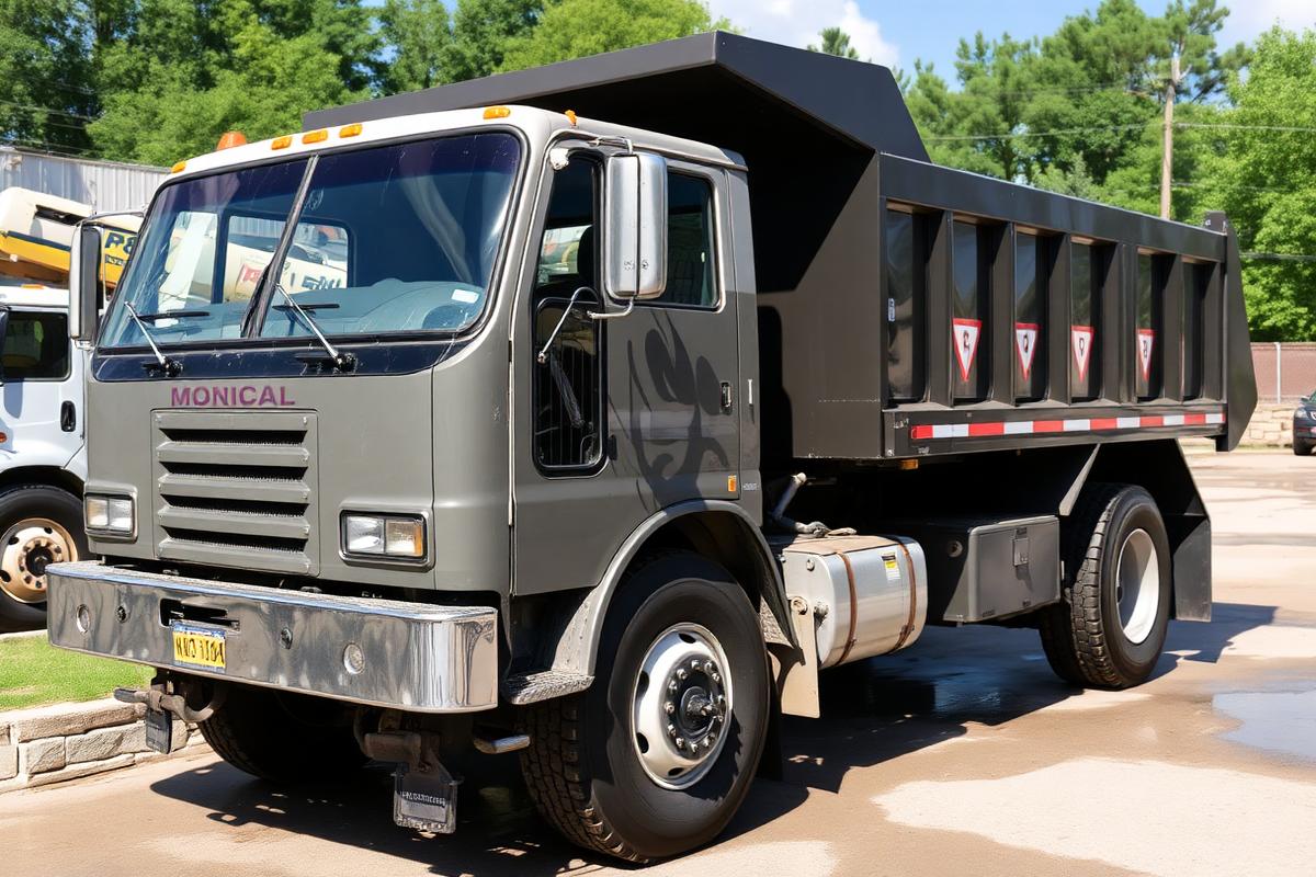 Public works dump truck detail wash after cleaning by Wash Me