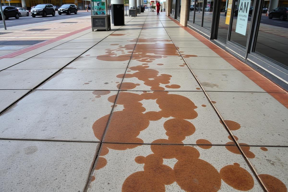 Retail center storefront walkway before cleaning by Wash Me